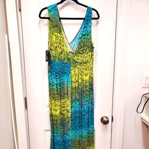 A.N.A. Green, Lime and Black Summer Dress